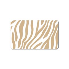 Brown Zebra Vibes Animal Print  Magnet (name Card) by ConteMonfrey