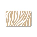 Brown Zebra Vibes Animal Print  Magnet (Name Card) Front