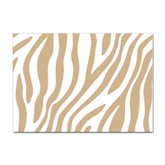 Brown Zebra Vibes Animal Print  Sticker A4 (100 Pack) by ConteMonfrey