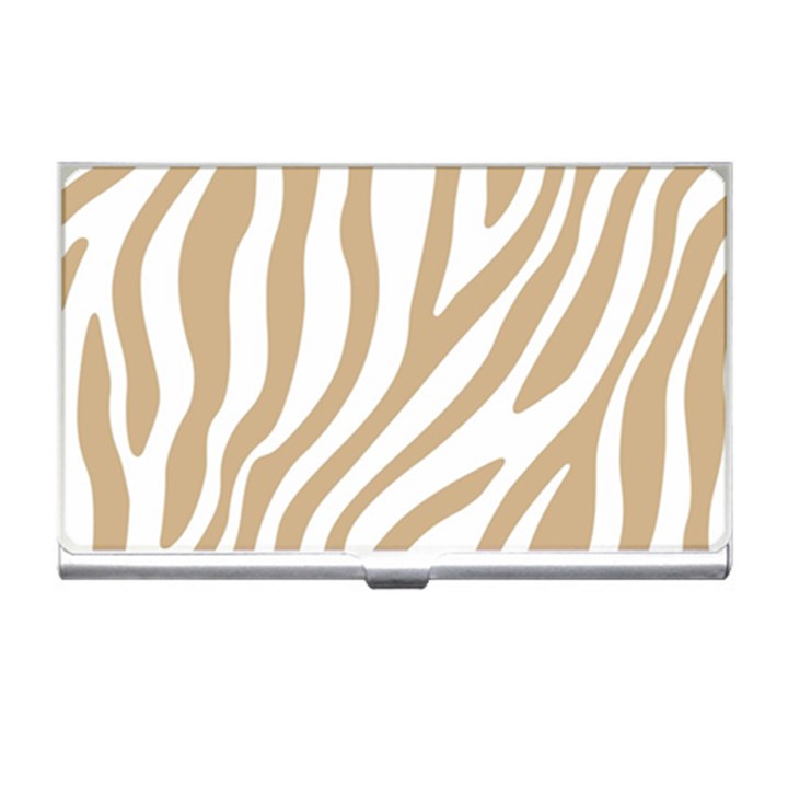 Brown Zebra Vibes Animal Print  Business Card Holder