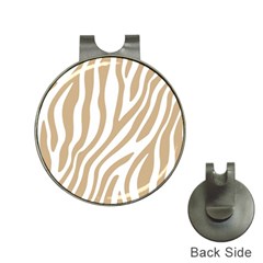 Brown Zebra Vibes Animal Print  Hat Clips With Golf Markers by ConteMonfrey