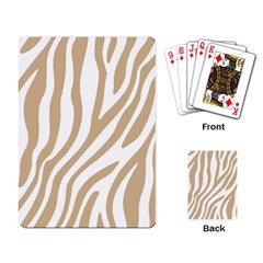 Brown Zebra Vibes Animal Print  Playing Cards Single Design (rectangle) by ConteMonfrey