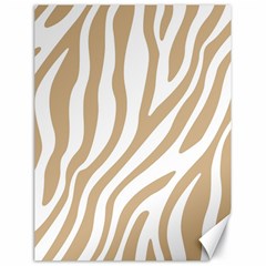 Brown Zebra Vibes Animal Print  Canvas 18  X 24  by ConteMonfrey