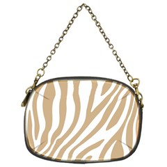 Brown Zebra Vibes Animal Print  Chain Purse (one Side) by ConteMonfrey