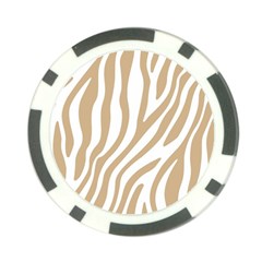 Brown Zebra Vibes Animal Print  Poker Chip Card Guard (10 Pack) by ConteMonfrey