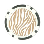 Brown Zebra Vibes Animal Print  Poker Chip Card Guard (10 pack) Front