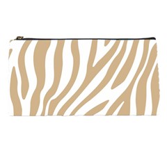 Brown Zebra Vibes Animal Print  Pencil Case by ConteMonfrey