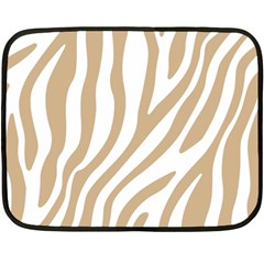 Brown Zebra Vibes Animal Print  Two Sides Fleece Blanket (mini) by ConteMonfrey