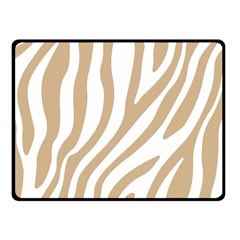 Brown Zebra Vibes Animal Print  Fleece Blanket (small) by ConteMonfrey