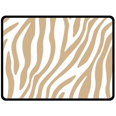 Brown Zebra Vibes Animal Print  Fleece Blanket (large) by ConteMonfrey