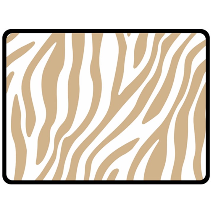 Brown Zebra Vibes Animal Print  Fleece Blanket (Large)