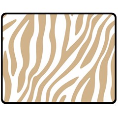 Brown Zebra Vibes Animal Print  Fleece Blanket (medium) by ConteMonfrey