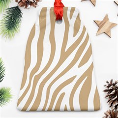 Brown Zebra Vibes Animal Print  Ornament (bell) by ConteMonfrey