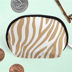 Brown Zebra Vibes Animal Print  Accessory Pouch (medium) by ConteMonfrey