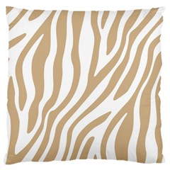 Brown Zebra Vibes Animal Print  Large Premium Plush Fleece Cushion Case (one Side) by ConteMonfrey