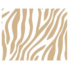 Brown Zebra Vibes Animal Print  Two Sides Premium Plush Fleece Blanket (medium) by ConteMonfrey