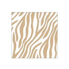 Brown Zebra Vibes Animal Print  Satin Bandana Scarf 22  X 22  by ConteMonfrey