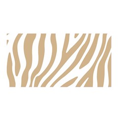 Brown Zebra Vibes Animal Print  Satin Wrap 35  X 70  by ConteMonfrey