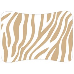 Brown Zebra Vibes Animal Print  Velour Seat Head Rest Cushion by ConteMonfrey