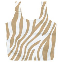 Brown Zebra Vibes Animal Print  Full Print Recycle Bag (xxxl) by ConteMonfrey