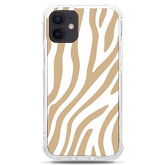 Brown Zebra Vibes Animal Print  Iphone 12 Mini Tpu Uv Print Case	 by ConteMonfrey