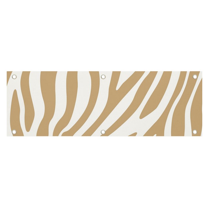 Brown Zebra Vibes Animal Print  Banner and Sign 6  x 2 