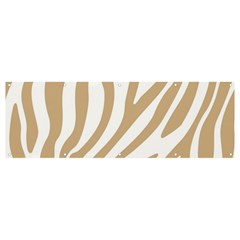 Brown Zebra Vibes Animal Print  Banner And Sign 12  X 4  by ConteMonfrey