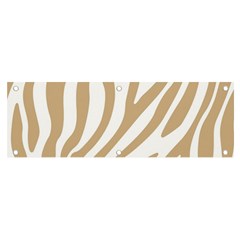 Brown Zebra Vibes Animal Print  Banner And Sign 6  X 2  by ConteMonfrey