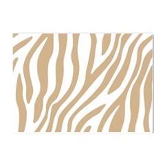 Brown Zebra Vibes Animal Print  Crystal Sticker (a4) by ConteMonfrey