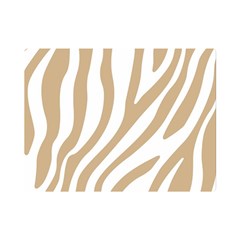 Brown Zebra Vibes Animal Print  Premium Plush Fleece Blanket (mini) by ConteMonfrey