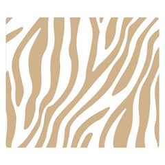 Brown Zebra Vibes Animal Print  Premium Plush Fleece Blanket (small) by ConteMonfrey