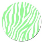 Green Zebra Vibes Animal Print  Magnet 5  (Round) Front