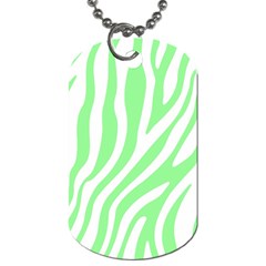 Green Zebra Vibes Animal Print  Dog Tag (one Side) by ConteMonfrey