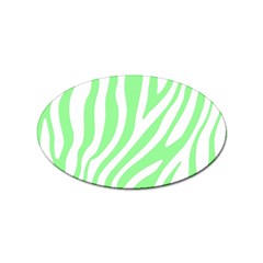 Green Zebra Vibes Animal Print  Sticker Oval (100 Pack) by ConteMonfrey