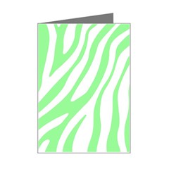 Green Zebra Vibes Animal Print  Mini Greeting Card