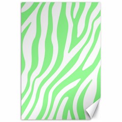 Green Zebra Vibes Animal Print  Canvas 20  X 30  by ConteMonfrey