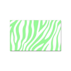 Green Zebra Vibes Animal Print  Sticker (rectangular) by ConteMonfrey