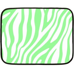 Green Zebra Vibes Animal Print  Two Sides Fleece Blanket (mini) by ConteMonfrey