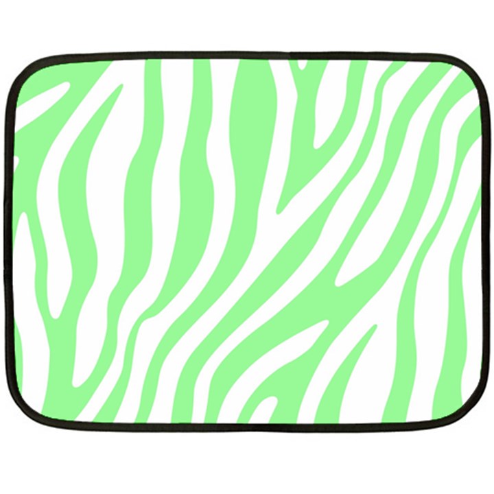 Green Zebra Vibes Animal Print  Two Sides Fleece Blanket (Mini)