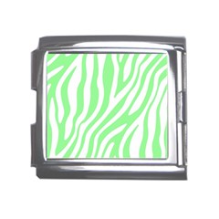 Green Zebra Vibes Animal Print  Mega Link Italian Charm (18mm) by ConteMonfrey