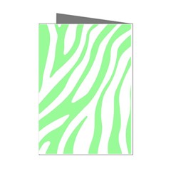 Green Zebra Vibes Animal Print  Mini Greeting Cards (pkg Of 8) by ConteMonfrey