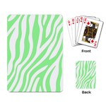 Green Zebra Vibes Animal Print  Playing Cards Single Design (Rectangle) Back