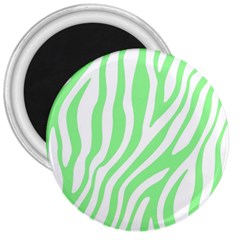 Green Zebra Vibes Animal Print  3  Magnets