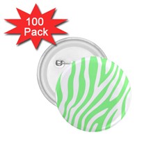 Green Zebra Vibes Animal Print  1 75  Buttons (100 Pack)  by ConteMonfrey