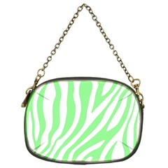 Green Zebra Vibes Animal Print  Chain Purse (two Sides) by ConteMonfrey