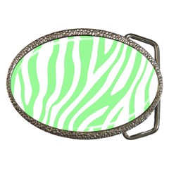 Green Zebra Vibes Animal Print  Belt Buckles by ConteMonfrey