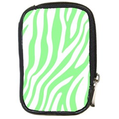 Green Zebra Vibes Animal Print  Compact Camera Leather Case by ConteMonfrey