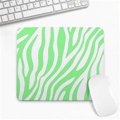 Green Zebra Vibes Animal Print  Large Mousepad by ConteMonfrey