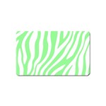 Green Zebra Vibes Animal Print  Magnet (Name Card) Front