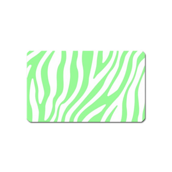 Green Zebra Vibes Animal Print  Magnet (Name Card)